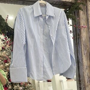 Blue Striped Button Down Shirt